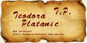 Teodora Platanić vizit kartica